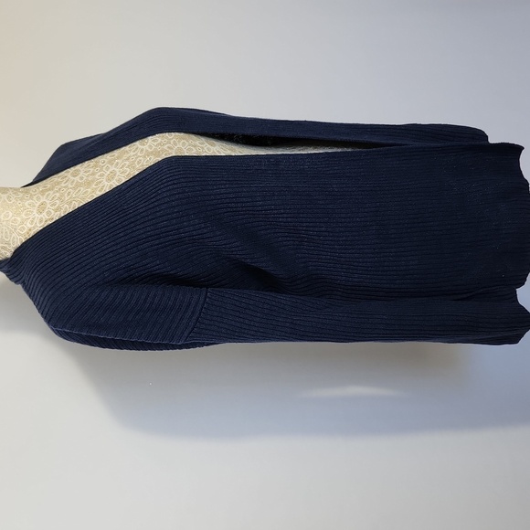 Eileen Fisher Women's Blue 100% Organic Linen Ribbed Long Sleeve Cardigan XS/TP - Picture 6 of 14